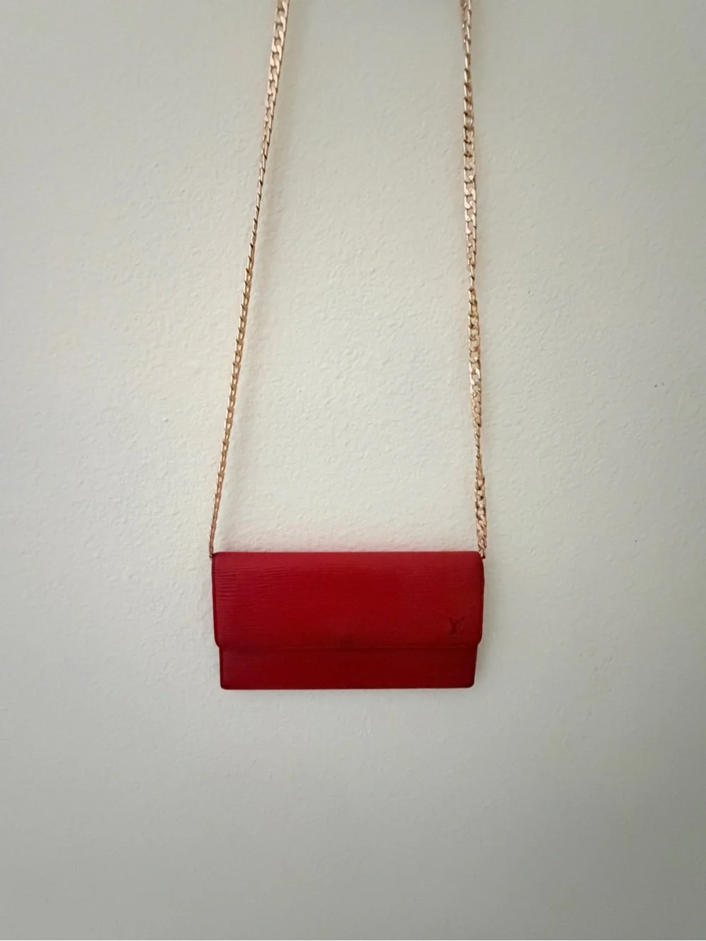 Louis Vuitton Red Epi Leather Card Wallet